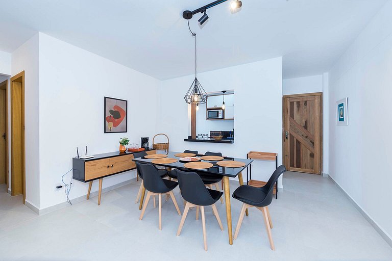 13B - Apartamento com Vista ao Mar para até 06 pessoas na av