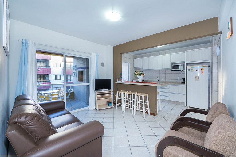 202E - Apartamento 2 quartos com Vista ao Mar, para até 5 pe