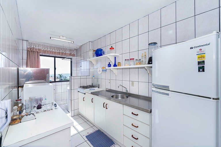 301M - Excelente apartamento 2 quartos com Vista ao Mar, par