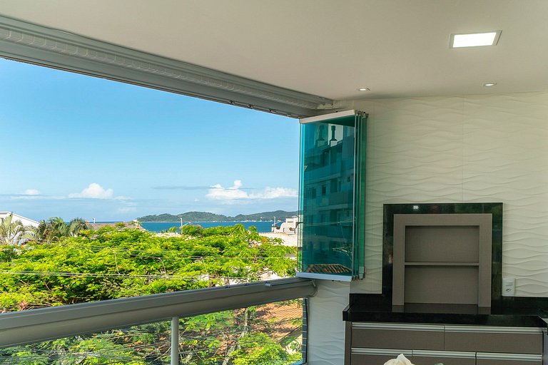 201BD - Lindo apartamento com Vista ao Mar, Alto Padrão 3 Su