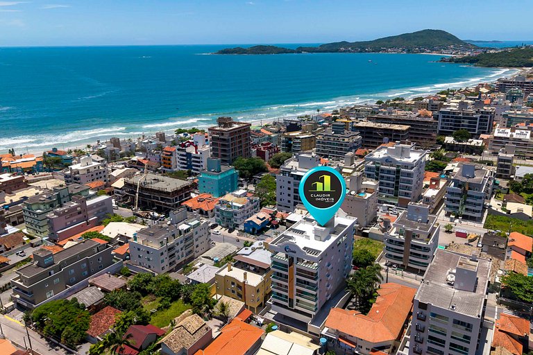 Cobertura 3 suítes com vista a 150 metros da praia de Bombas
